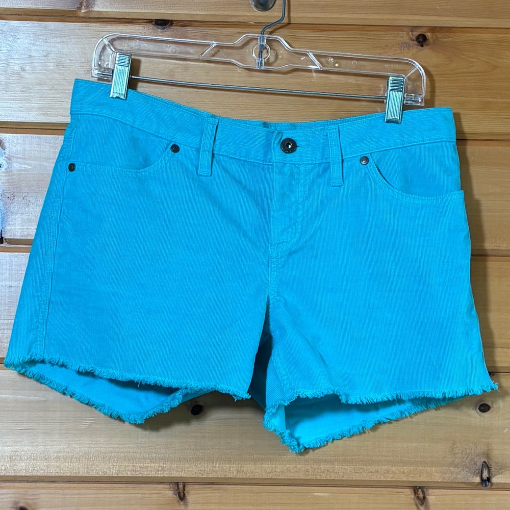 Carve Designs Turquoise Corduroy Cutoff Shorts